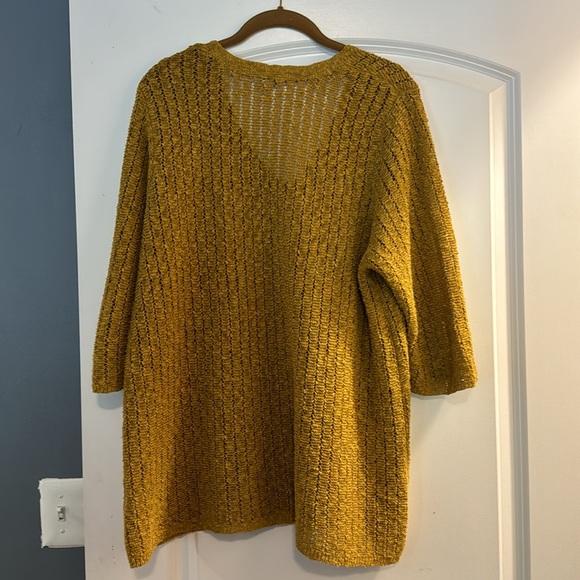 J Jill xl gold v neck sweater blouse nwt - Picture 3 of 3